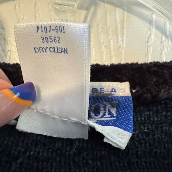 Pendleton Women's Green Plaid V-Neck Long Sleeve Wool Cardigan Sweater Sz M - Picture 7 of 11